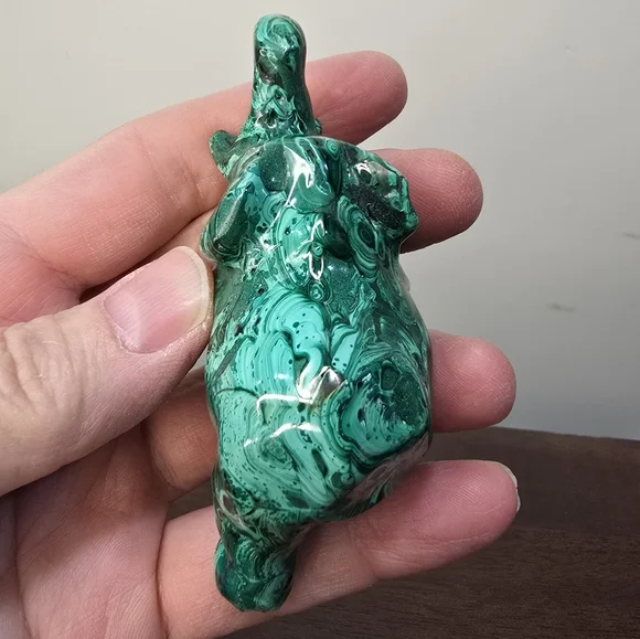 Malachite Crystal Elephant - Picture 11 of 15